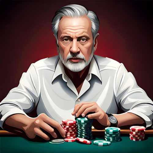 Un giocatore con in mano le fiches del casinò